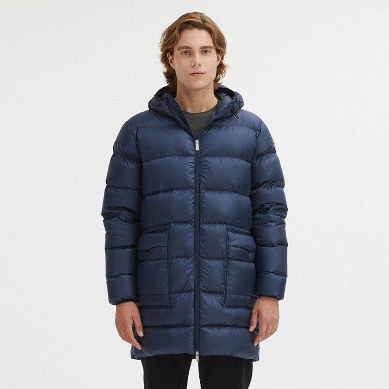 Centogrammi Elegant Blue Hooded Jacket