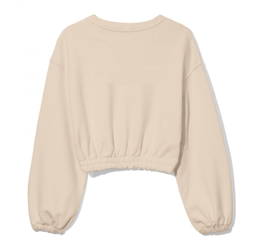 Comme Des Fuckdown Beige Logo Cotton Crewneck Sweater