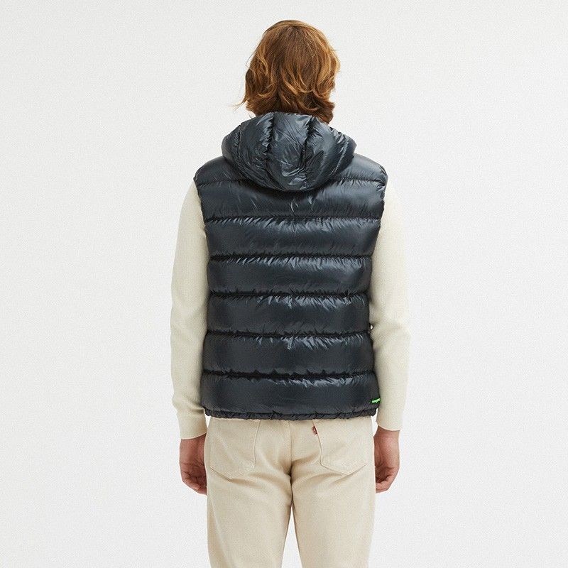 Centogrammi Reversible Goose Down Hooded Vest in Gray