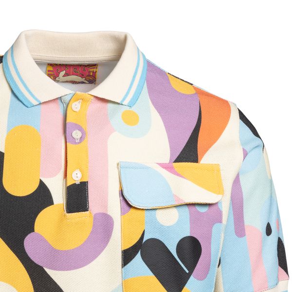 Pharmacy Industry Multicolored Fantasy Print Polo Shirt