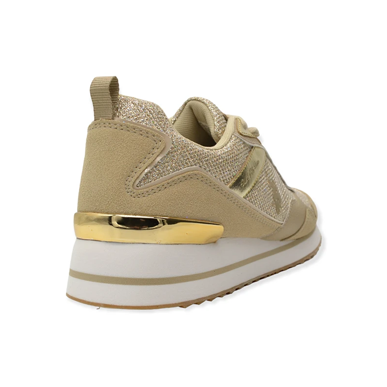 U.S. POLO ASSN. Beige Metallic Insert Sneakers for Women