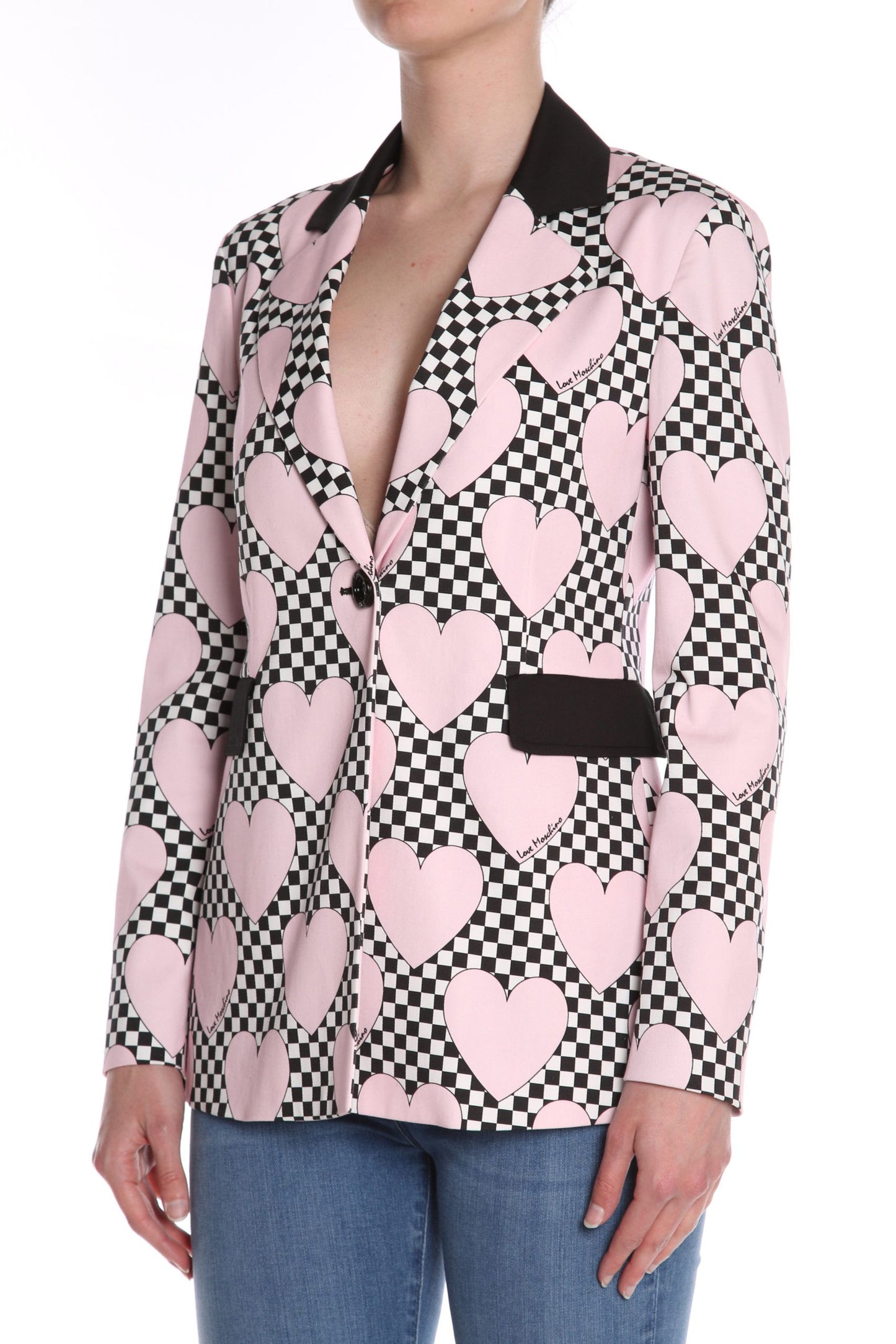 Love Moschino Chic Pink Jacket with Contrasting Details