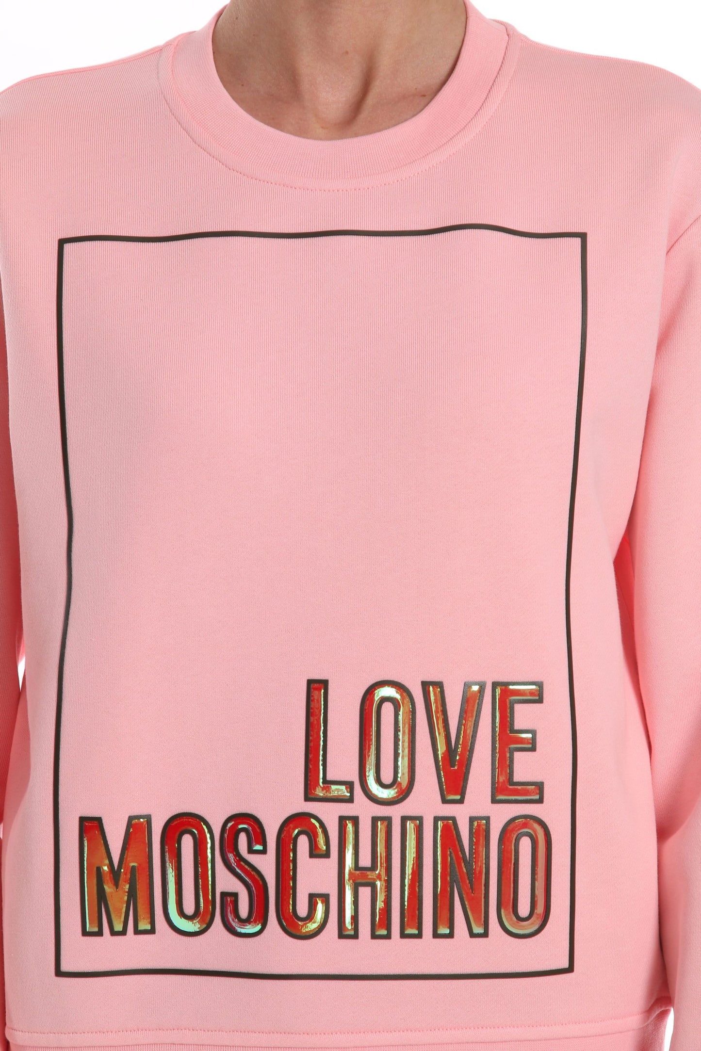 Love Moschino Graphic Cotton Tee Dress in Pink