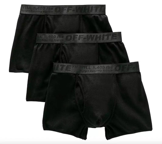 Off-White Chic Elasticized Tri-pack Underwear Shorts