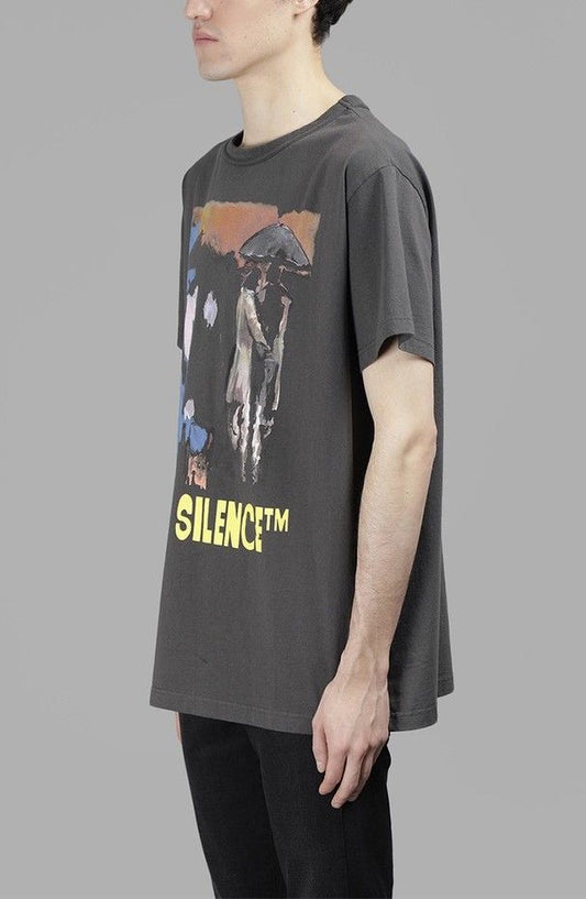 Off-White Iconic Printed Cotton Tee in Gray