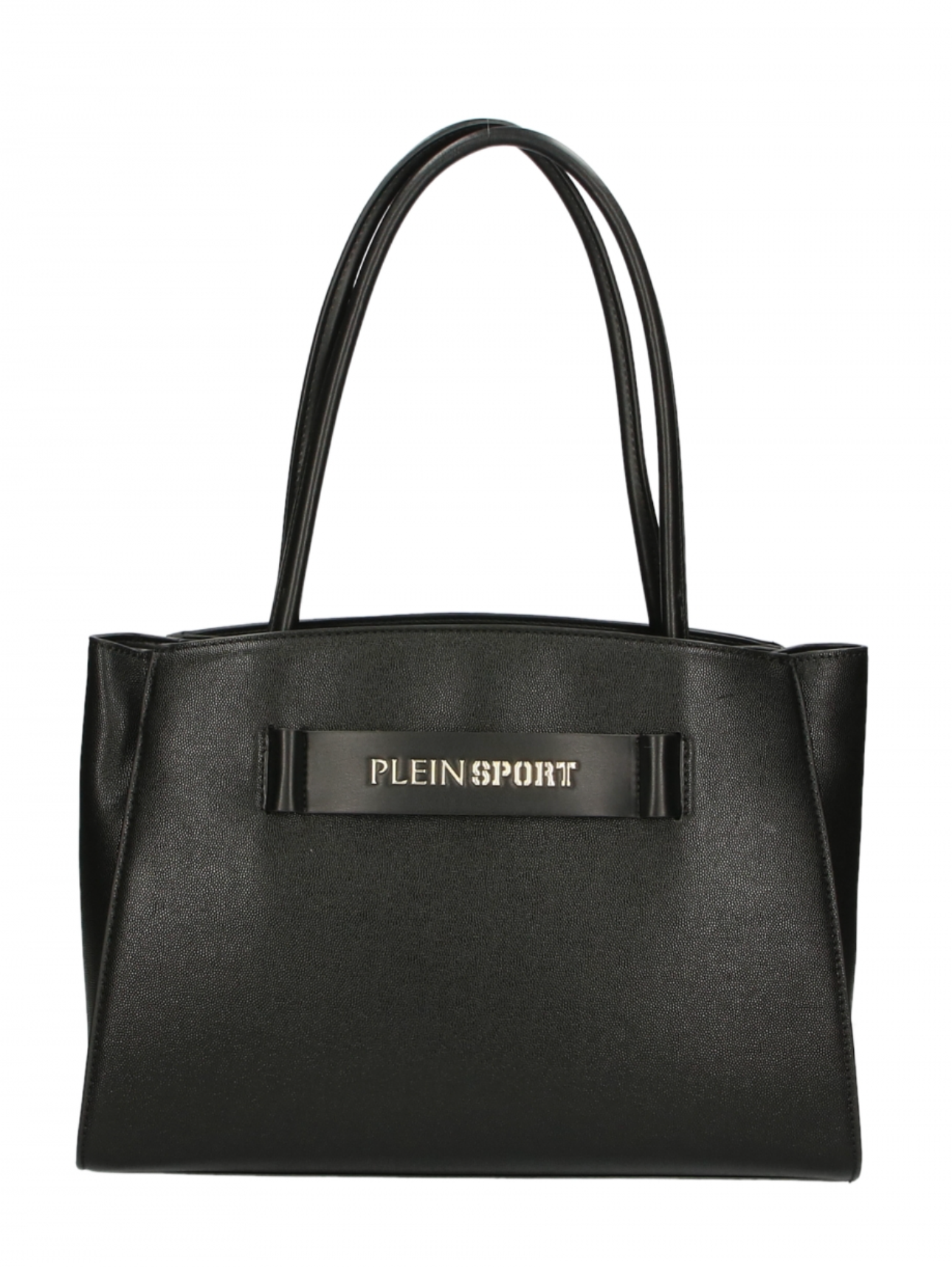 Plein Sport Sleek Black Three-Compartment Tote Bag