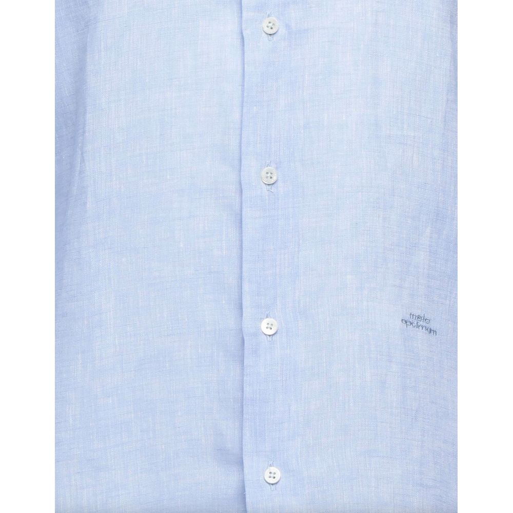 Malo Elegant Light Blue Linen Shirt