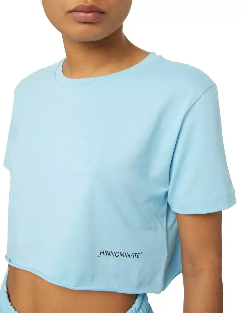 Hinnominate Elegant Light Blue Cotton Tee