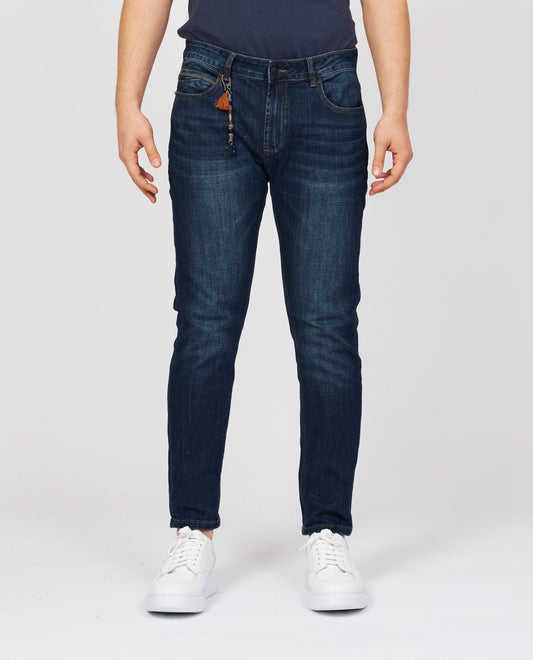 Yes Zee Sleek Blue Cotton Stretch Jeans