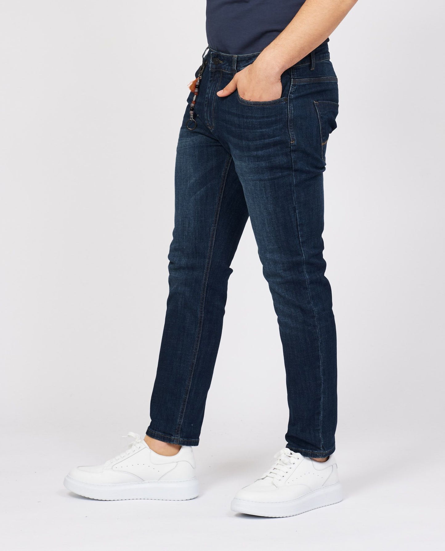 Yes Zee Sleek Blue Cotton Stretch Jeans