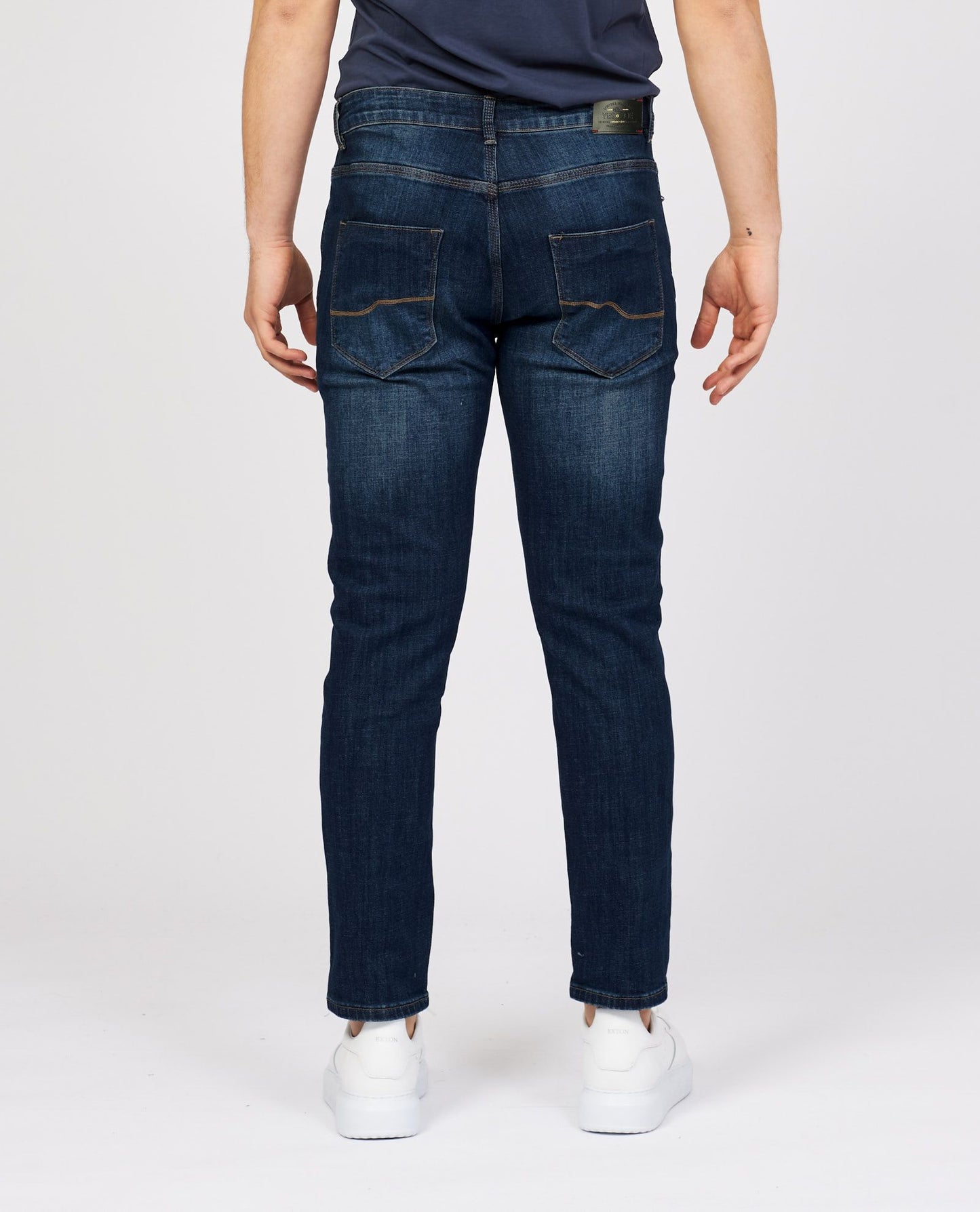 Yes Zee Sleek Blue Cotton Stretch Jeans