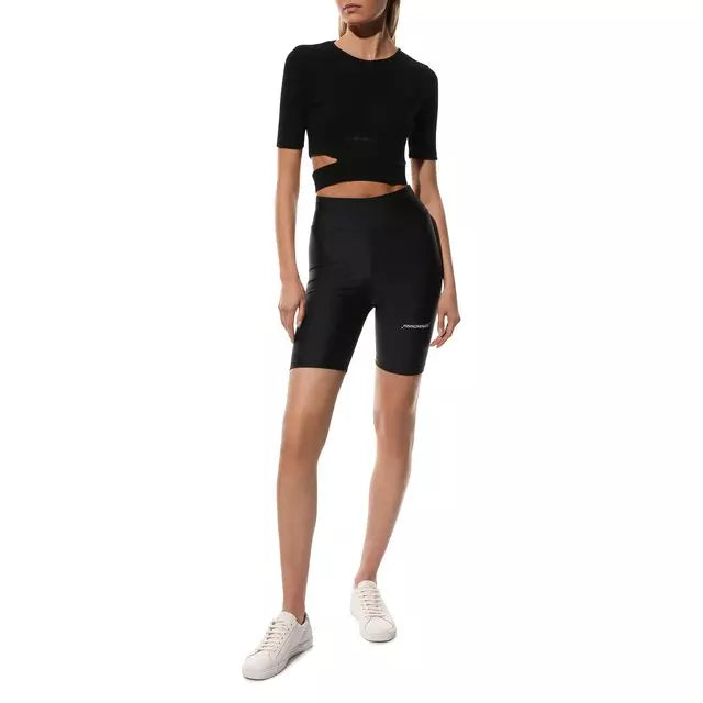 Hinnominate Chic Black Lycra Cycling Leggings