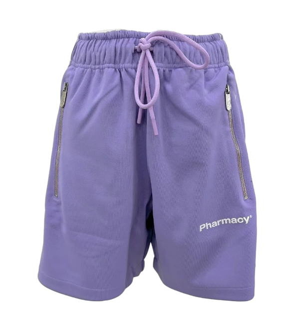 Pharmacy Industry Chic Purple Bermuda Shorts with Side Stripes