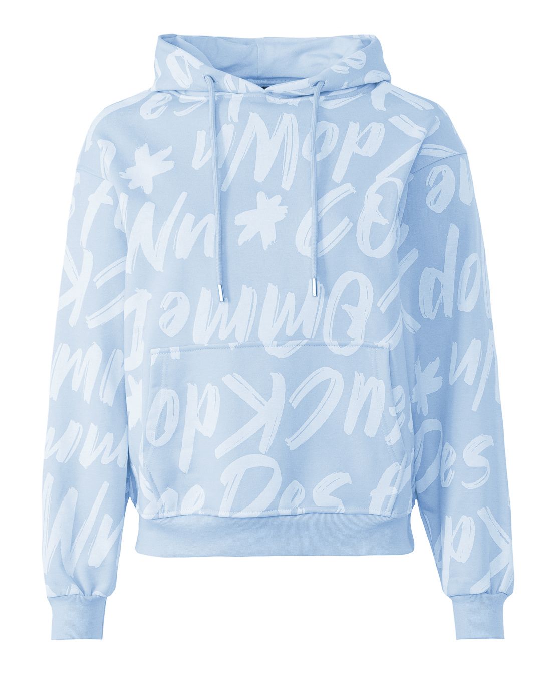 Comme Des Fuckdown Chic Light Blue Cotton Hooded Sweatshirt