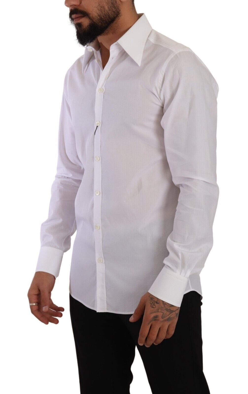 Dolce & Gabbana Elegant White Cotton Dress Shirt - Slim Fit