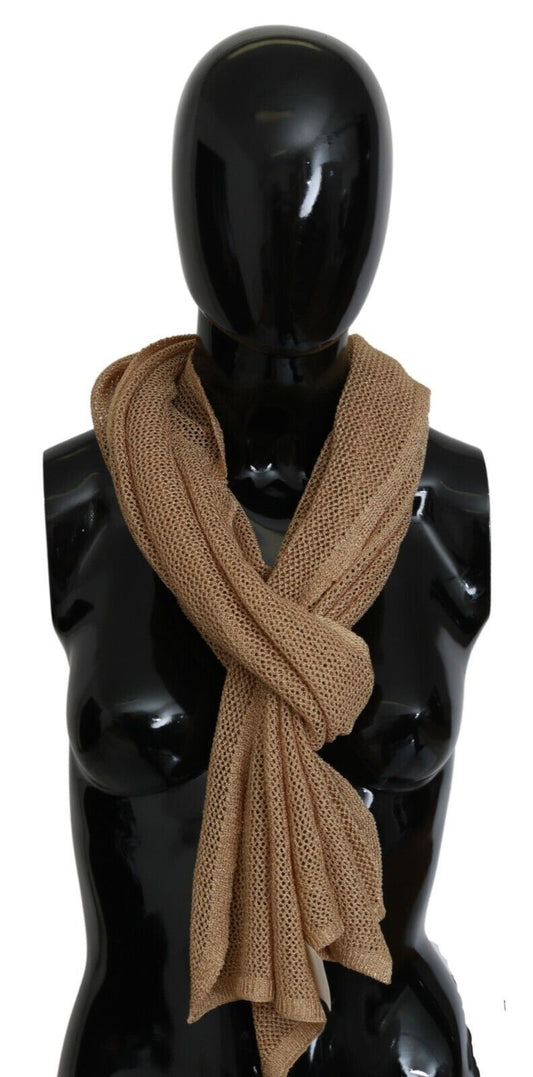 GF Ferre Brown Neck Wrap Winter Shawl Foulard Scarf