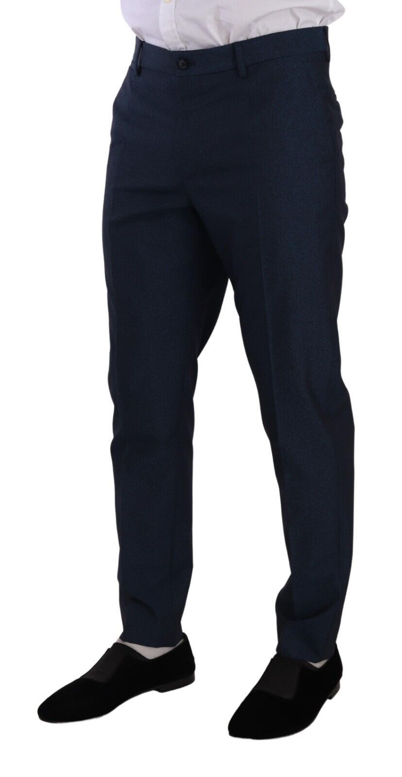 Dolce & Gabbana Elegant Slim Fit Dress Pants in Dark Blue