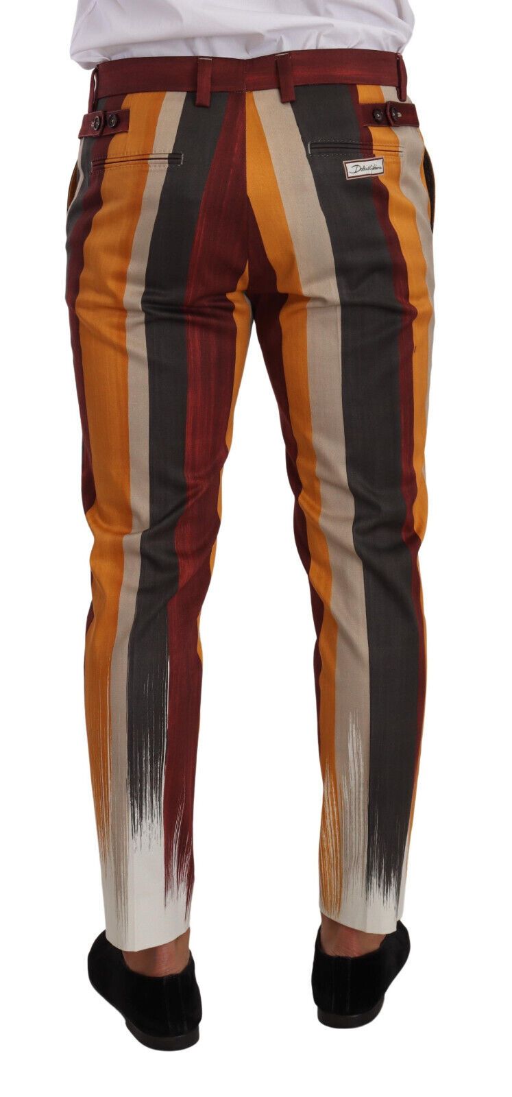 Dolce & Gabbana Multicolor Striped Skinny Pants