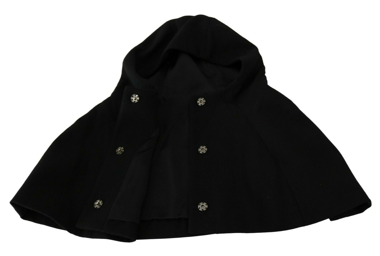 Dolce & Gabbana Black Wool Whole Head Hooded Scarf Hat