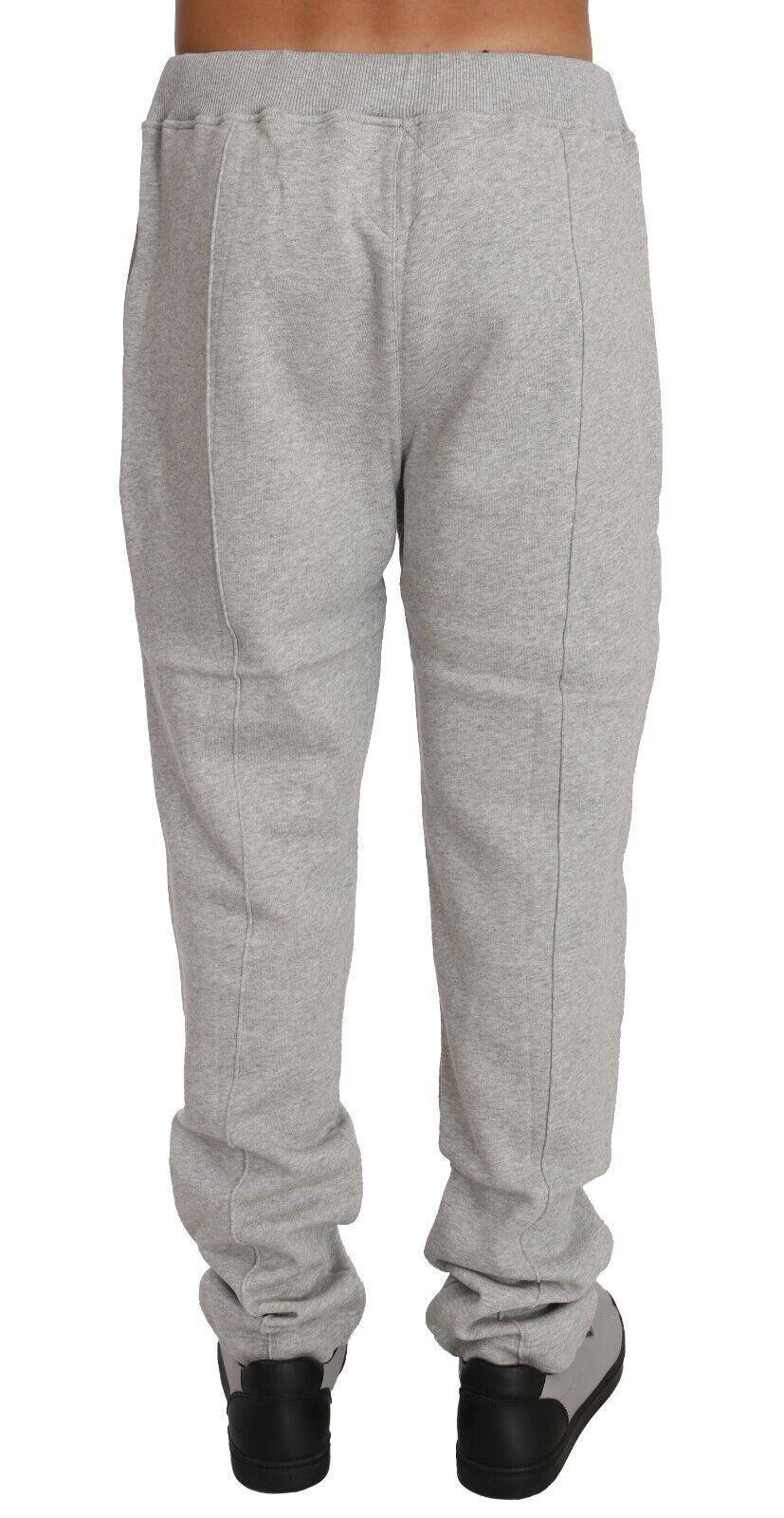 Billionaire Italian Couture Gray Cotton Sweater Pants Set Tracksuit