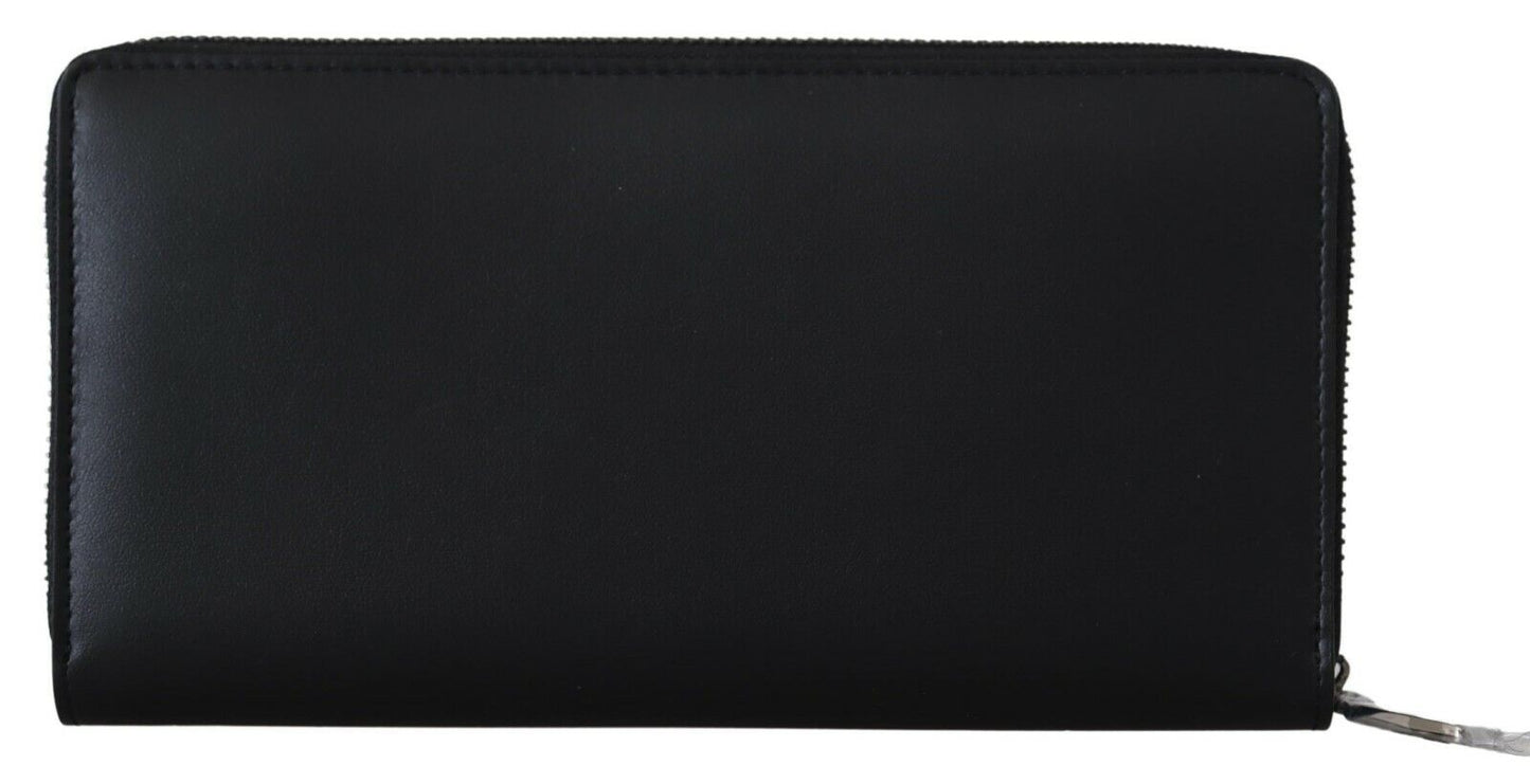 Dolce & Gabbana Elegant Textured Leather Continental Wallet