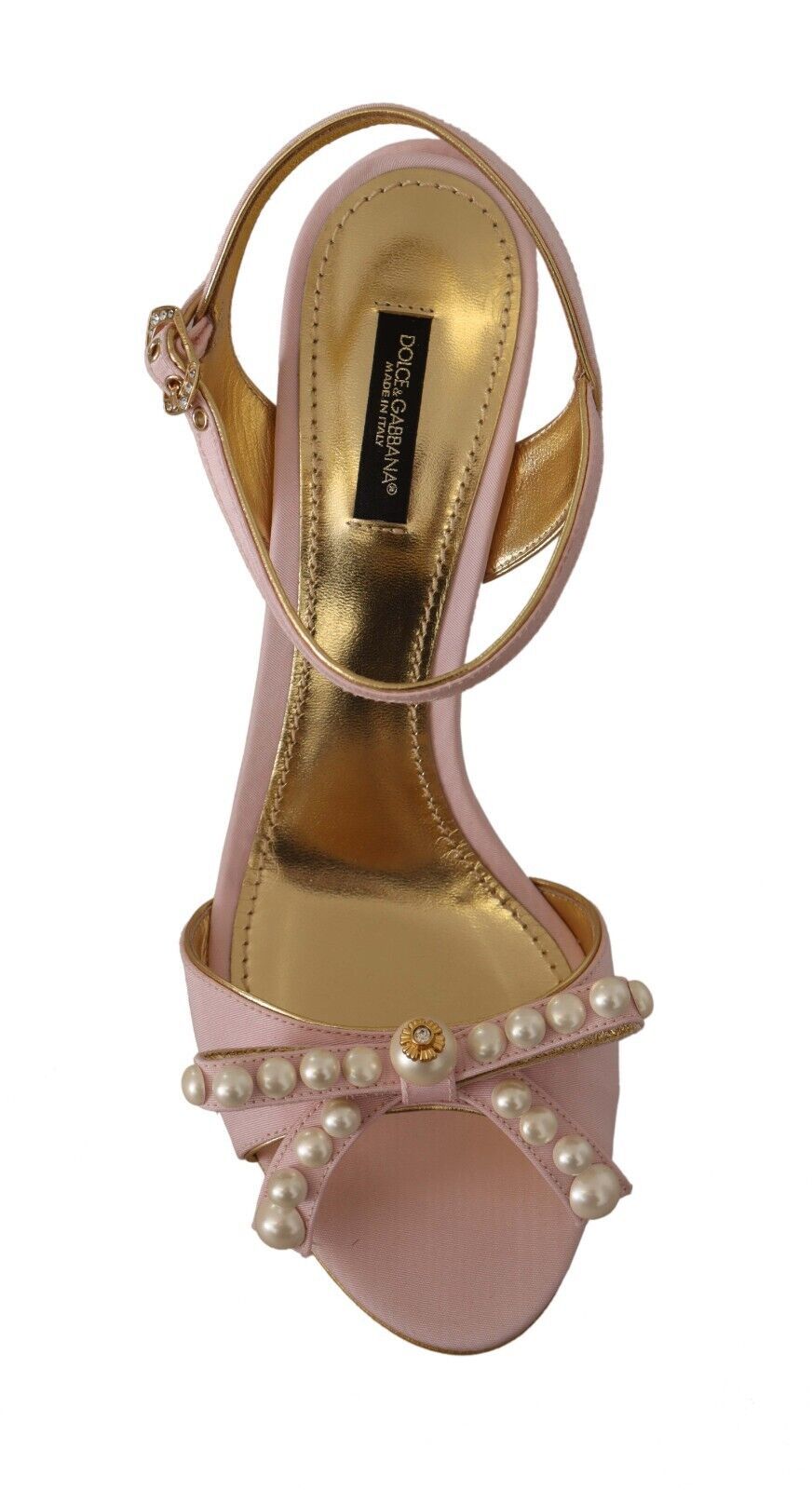 Dolce & Gabbana Elegant Silk Blend Pink Ankle Strap Heels