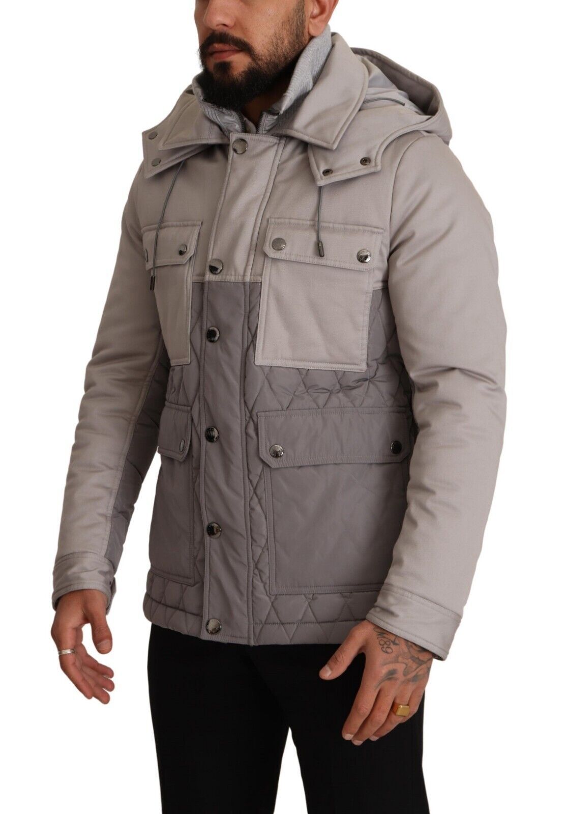 Dolce & Gabbana Elegant Lightweight Gray Windbreaker Jacket