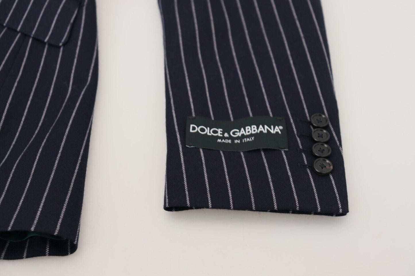 Dolce & Gabbana Elegant Navy Slim Fit Wool Blazer