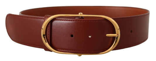 Dolce & Gabbana Elegant Gold Buckle Leather Belt