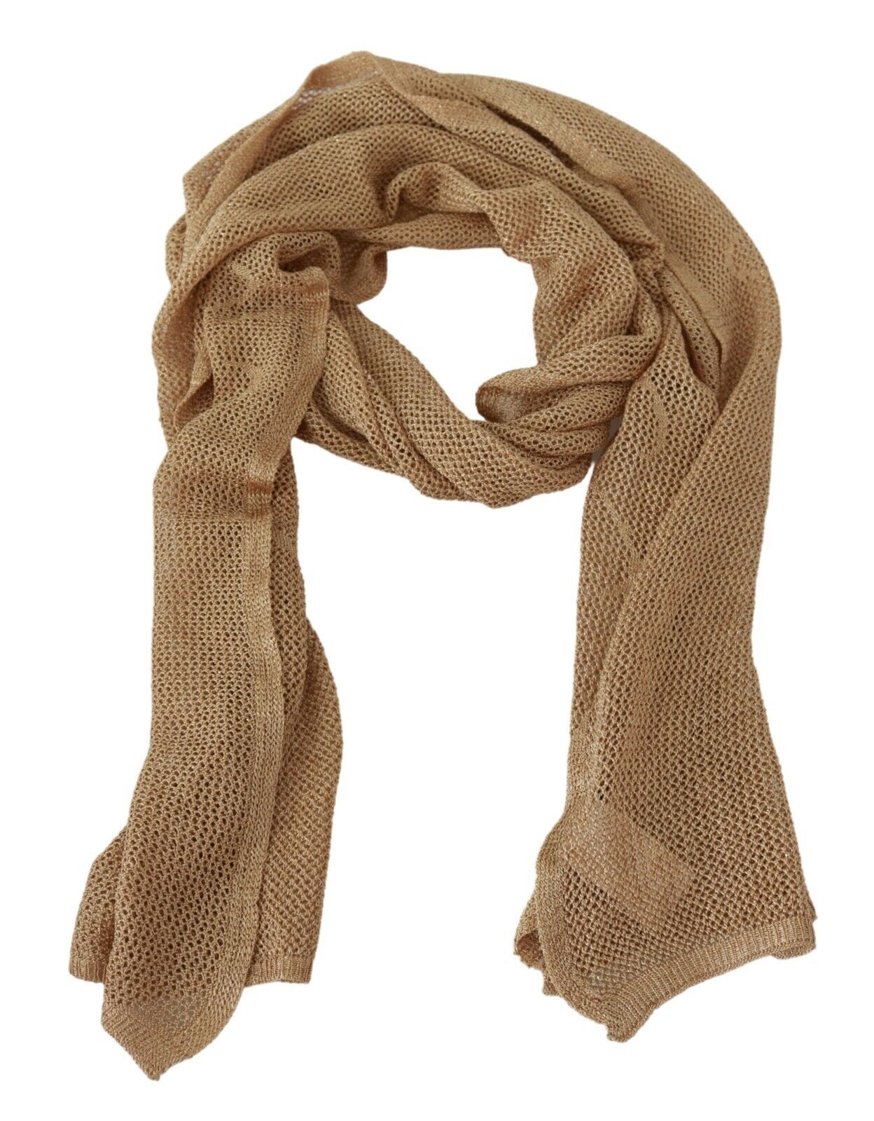 GF Ferre Brown Neck Wrap Winter Shawl Foulard Scarf