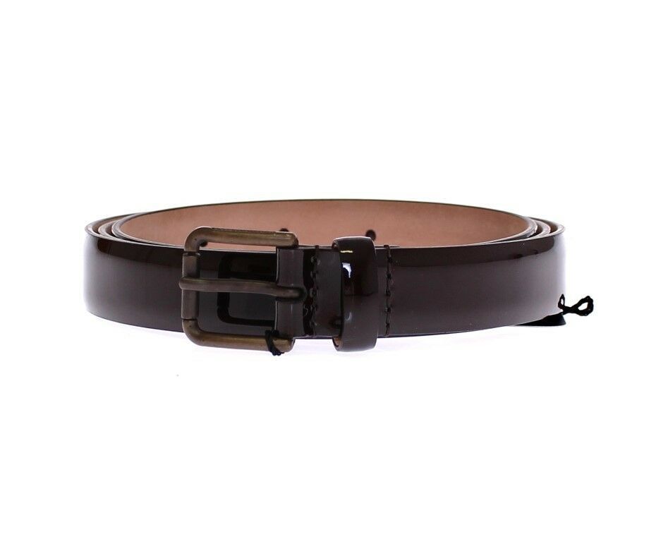 Dolce & Gabbana Brown Leather Logo Belt Cintura Belt