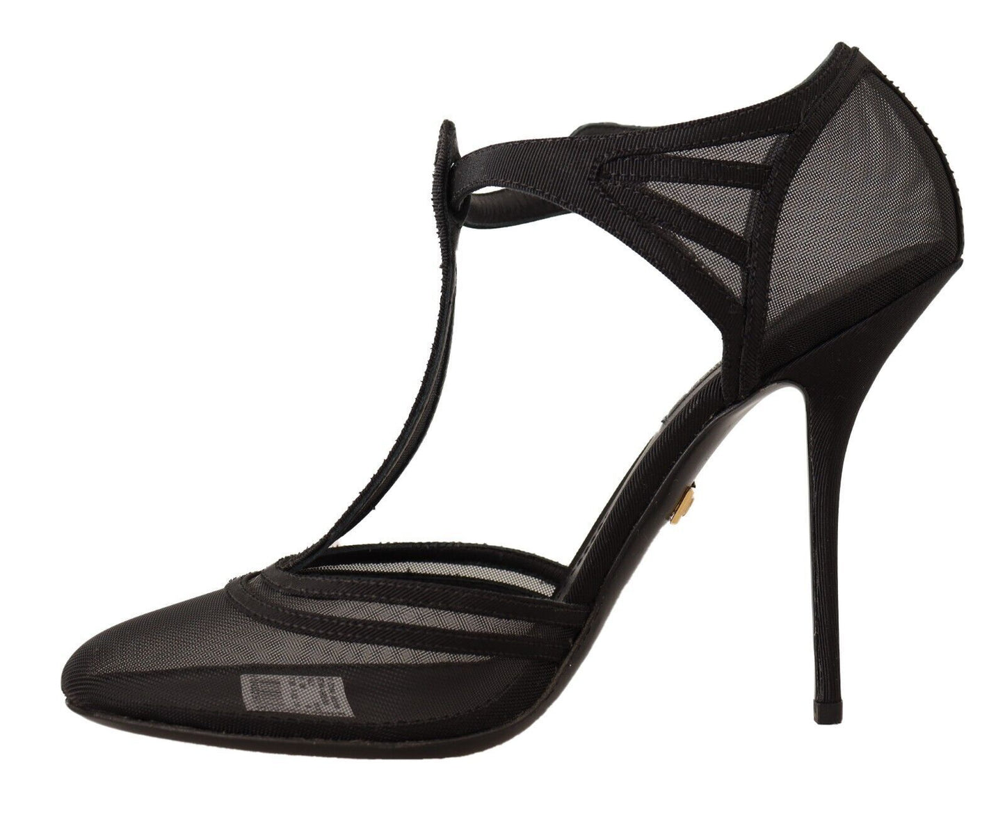 Dolce & Gabbana Elegant Mesh T-Strap Stiletto Pumps