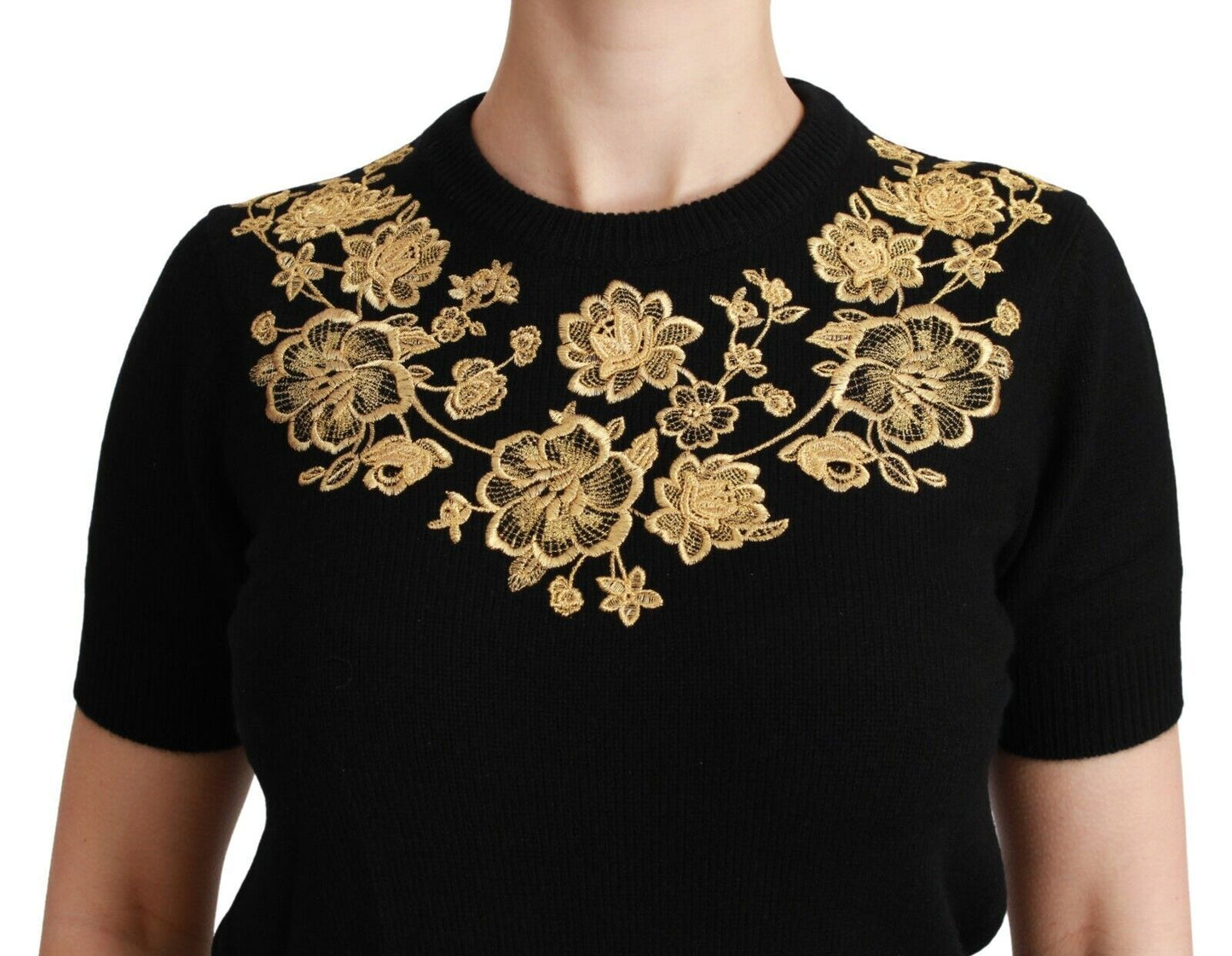 Dolce & Gabbana Elegant Black Cashmere Sweater Top