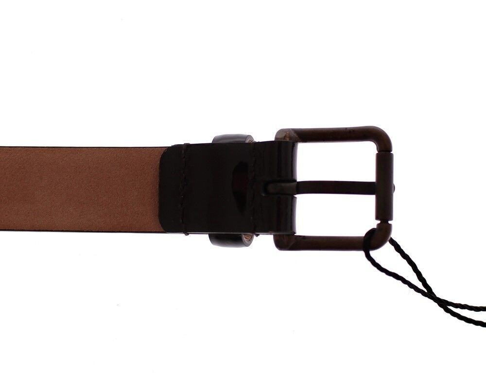 Dolce & Gabbana Brown Leather Logo Belt Cintura Belt