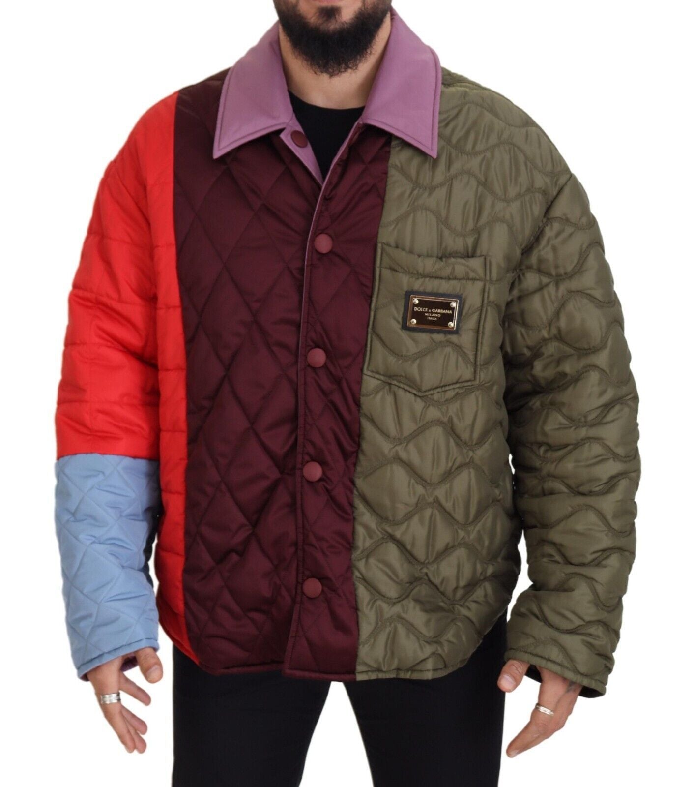 Dolce & Gabbana Elegant Quilted Multicolor Jacket