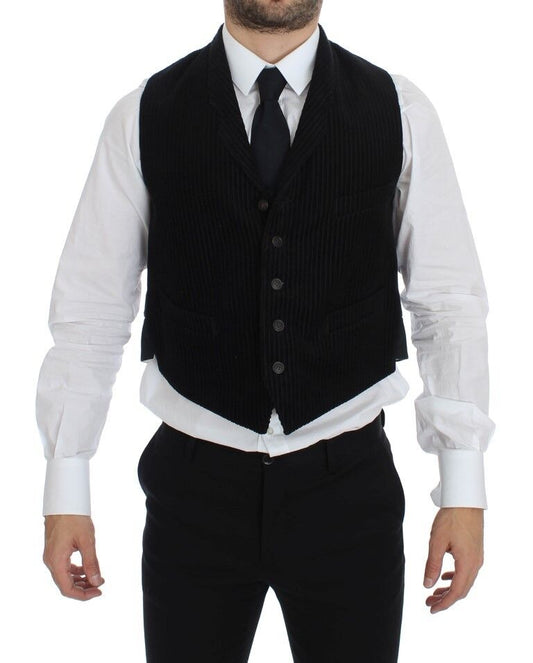 Dolce & Gabbana Black Manchester Single Breasted Vest