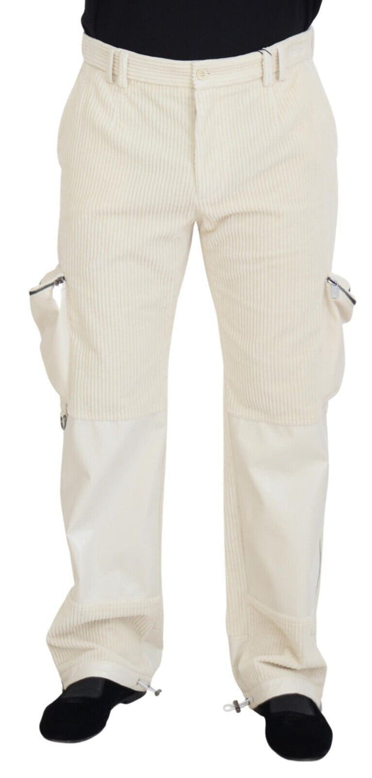 Dolce & Gabbana Elegant Off White Cotton Blend Pants