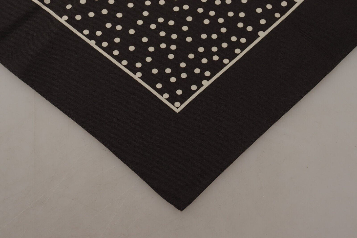 Dolce & Gabbana Brown Polka Dot Square Handkerchief Scarf