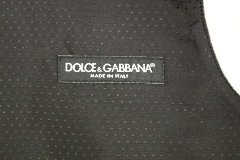 Dolce & Gabbana Gray Wool Blend Vest Gilet Weste