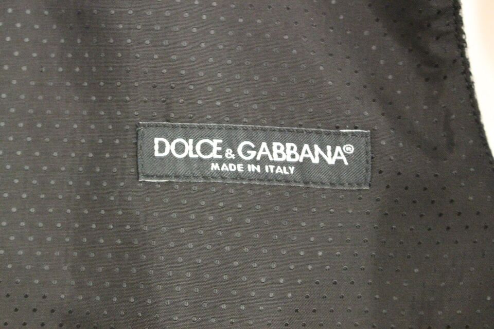 Dolce & Gabbana Gray Cotton Blend Logo Vest Gilet Weste