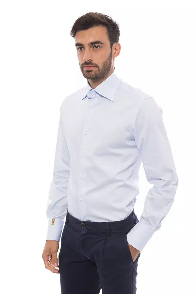 Billionaire Italian Couture Embroidered Monogram Cotton Shirt