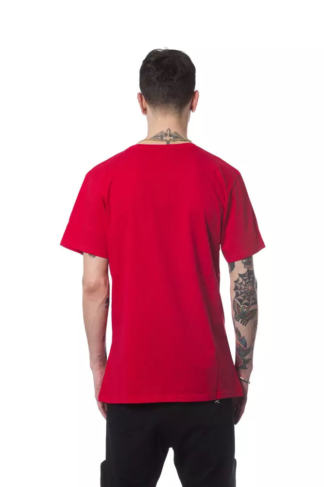 Nicolo Tonetto Elegant Red Round Neck Cotton Tee