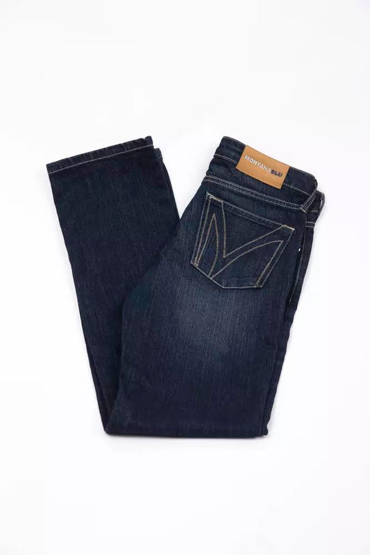 Montana Blu Elegant Embroidered Denim Jeans