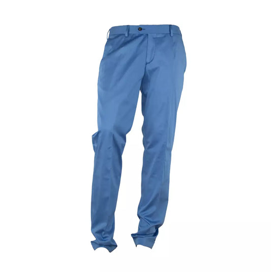 Made in Italy Elegant Light Blue Italian Summer Trousers
